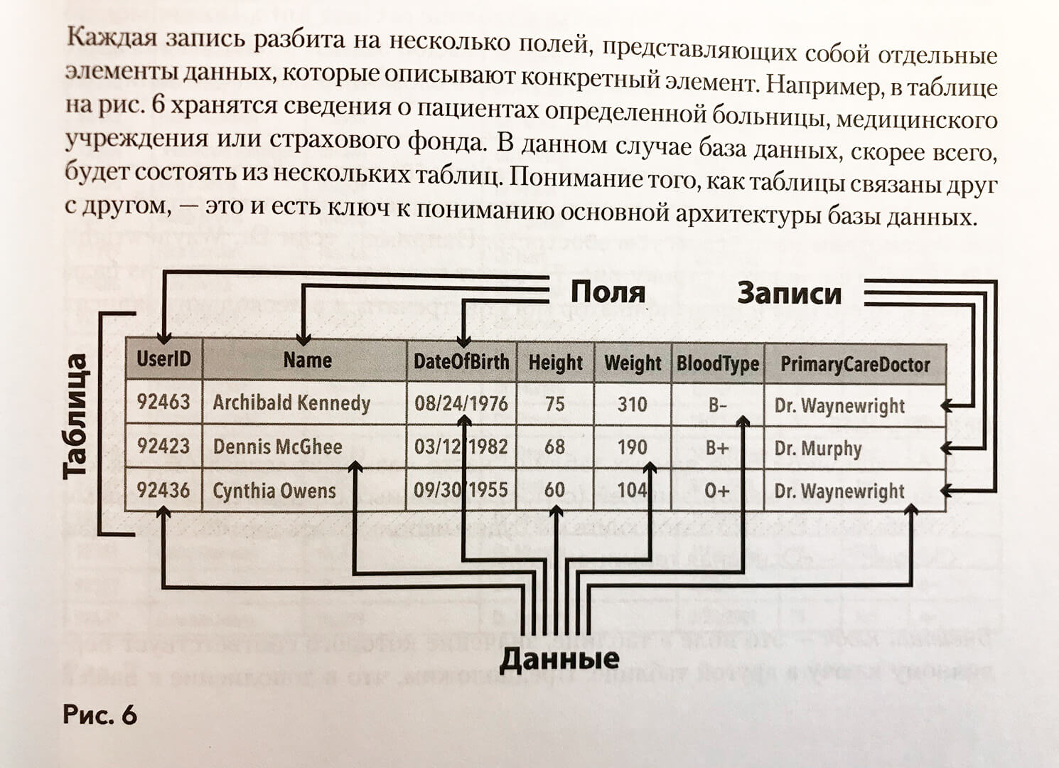 Подробный разбор таблицы